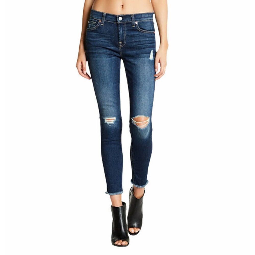 7 For All Mankind Raw Hem Gwenevere Ankle Jeans